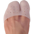 Dr. Frederick's Original All-Day Comfort Toe Sleeves front view showing breathable gel texture for foot pain relief.