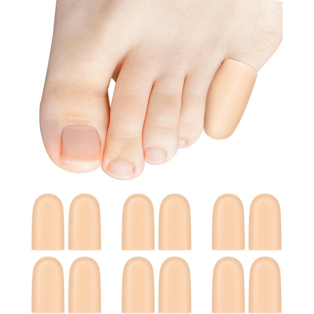 Conpru PGRODE silicone pinky toe caps protectors front view showing small gel sleeves pack