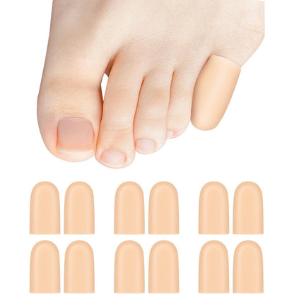 Conpru PGRODE silicone pinky toe caps protectors front view showing small gel sleeves pack