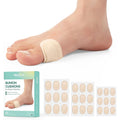 Welnove bunion pads front view packaging showing the multi-size moleskin foot cushions.