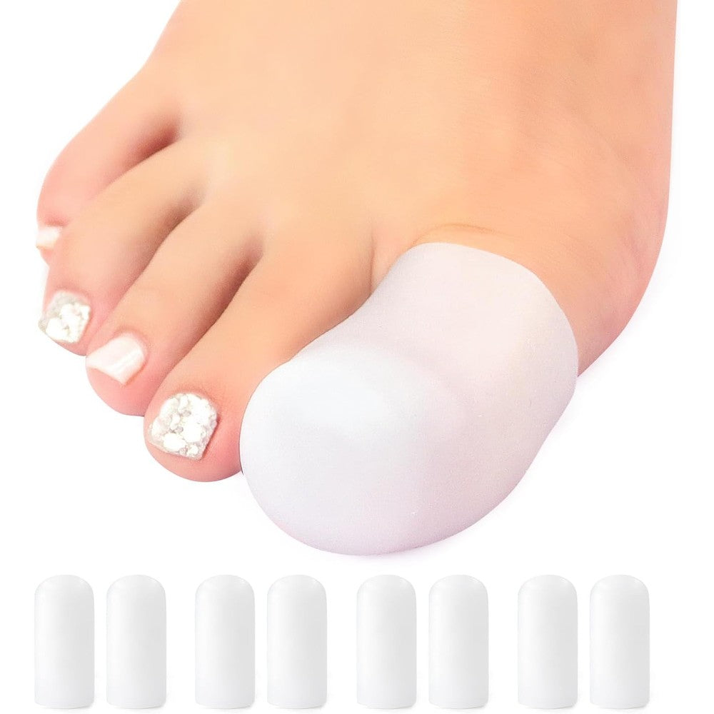 Niupiour Silicone Big Toe Protectors front view of 14 piece gel set.