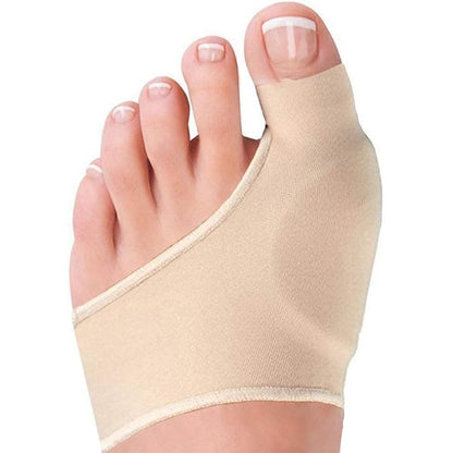 Ferenu Bunion Relief Pads Sleeve front view showing beige elastic fabric.