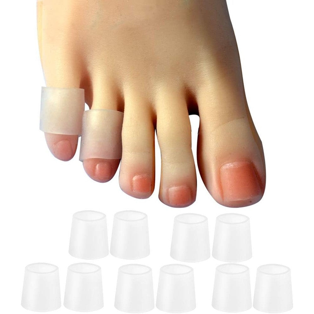 Hoogoo Pinky Toe Sleeves Protectors 10 pack front view for blister protection