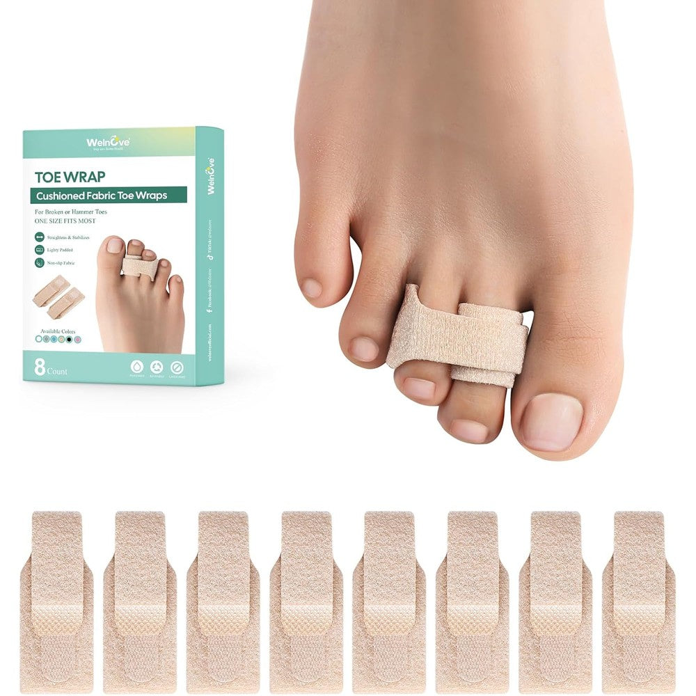 Welnove Hammer Toe Straightener 8 pack front view for toe alignment