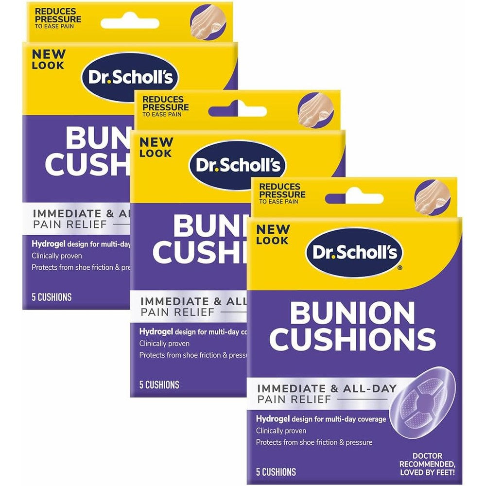 Dr. Scholl's Duragel Bunion Cushion front packaging showing 15 count total.