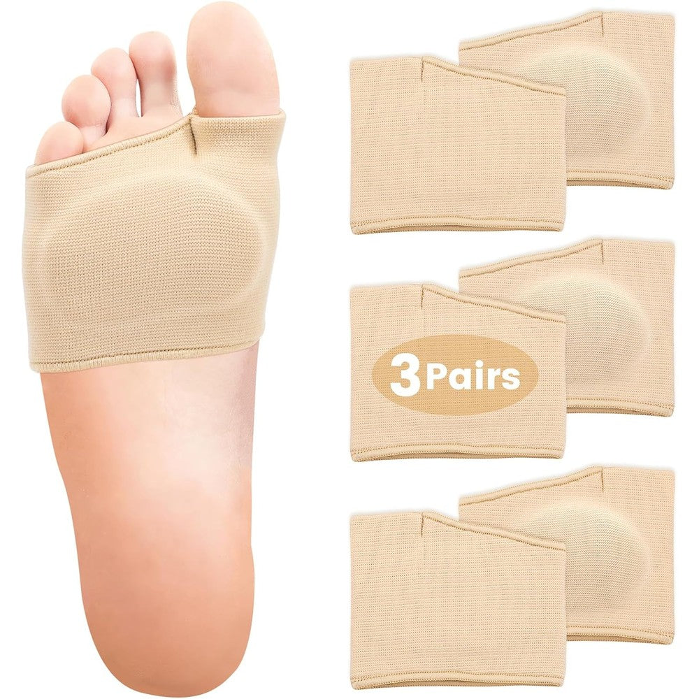 Mildsun metatarsal foot pads front view premium silicone ball of foot cushions