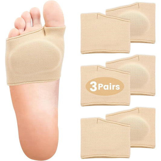 Mildsun metatarsal foot pads front view premium silicone ball of foot cushions