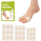 Bukihome Premium Bunion Pads 27 Count pack front view for pain relief