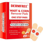 Dermfree SOVS wart and corn remover pads front view packaging showing forty-two medicated bandages.