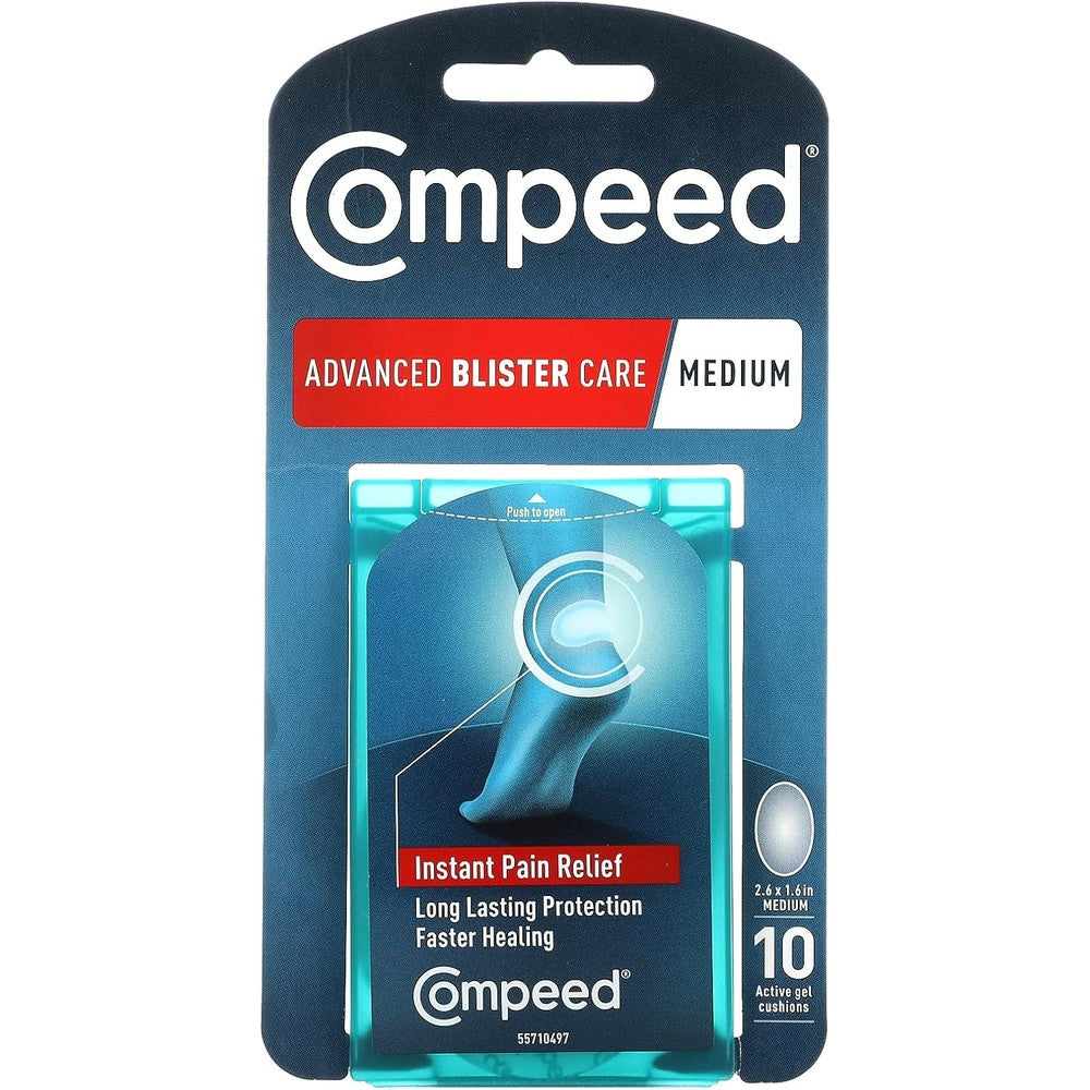 Compeed Advanced Blister Care Cushions 10 Count Medium front view for heel protection