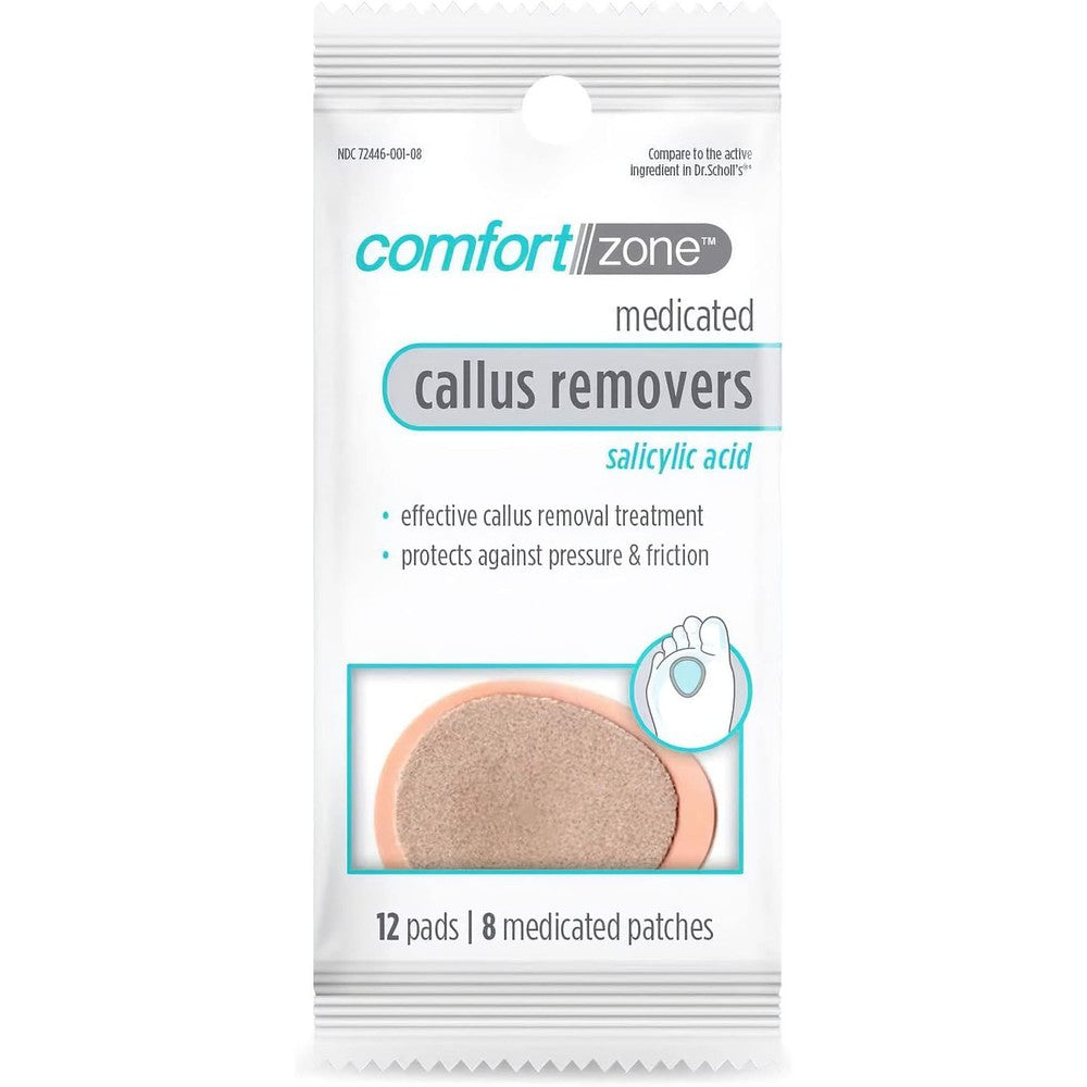 Comfort Zone Medicated Callus Patches front packaging for foot treatment
