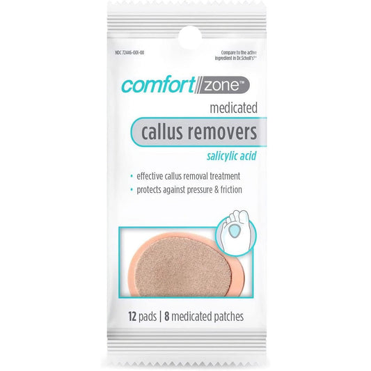 Comfort Zone Medicated Callus Patches front packaging for foot treatment