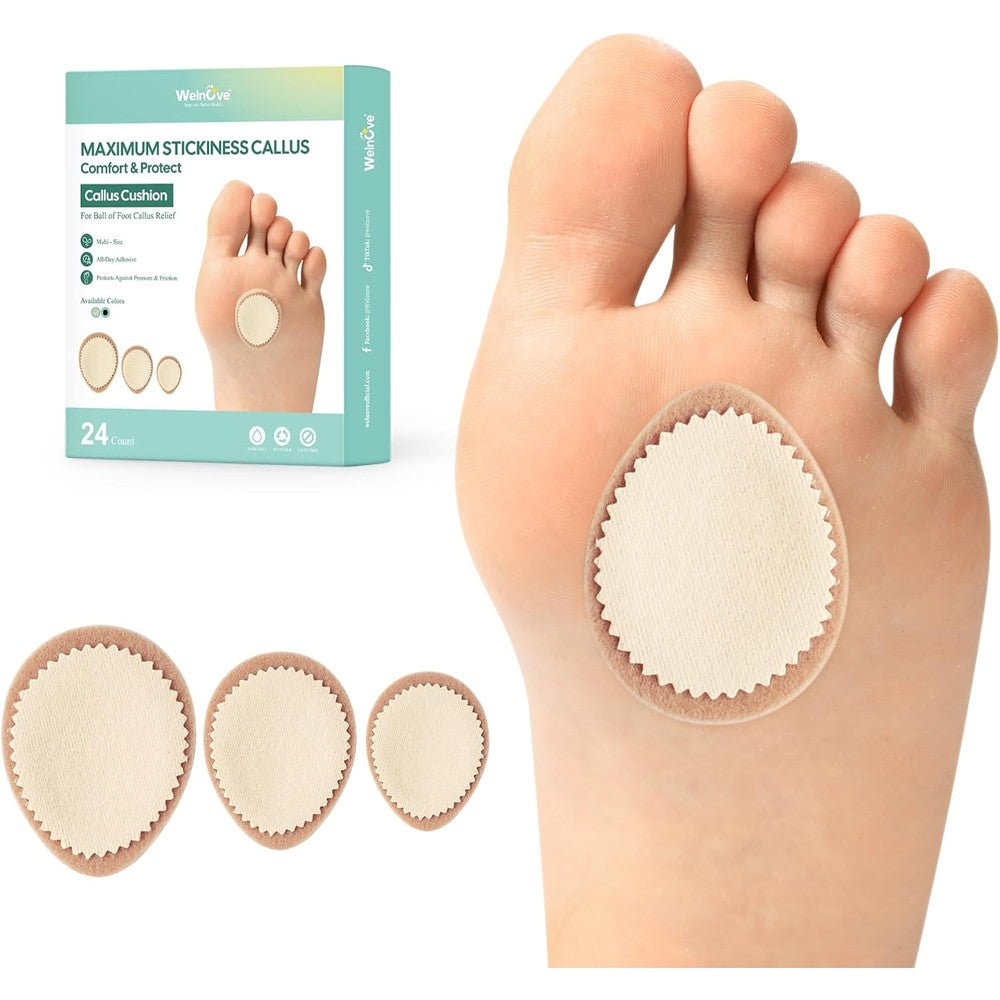 Welnove Extra Thick Corn and Callus Cushion Pads front view packaging