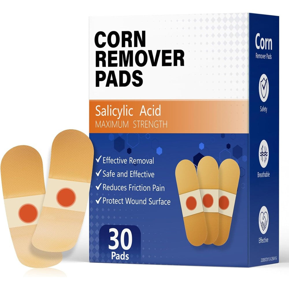 QIYANA Corn Remover Pads box front view highlighting forty percent salicylic acid treatment