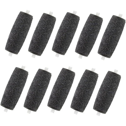 YYWEYUS Extra Coarse Replacement Rollers 10 pack front view for pedicure