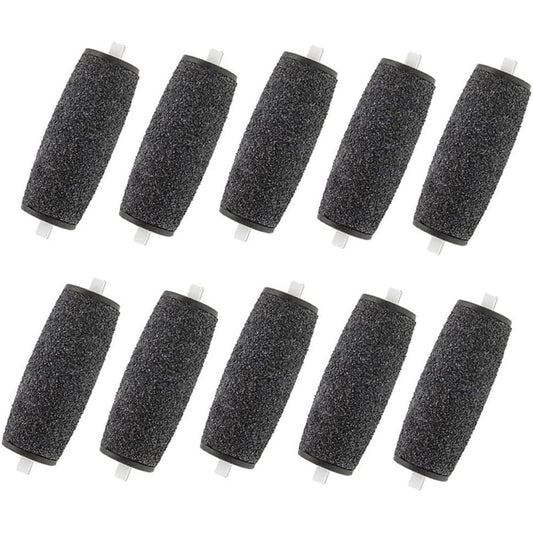 YYWEYUS Extra Coarse Replacement Rollers 10 pack front view for pedicure