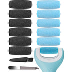 KOIZFF replacement rollers twelve pack front view showing blue and black coarse refill heads.