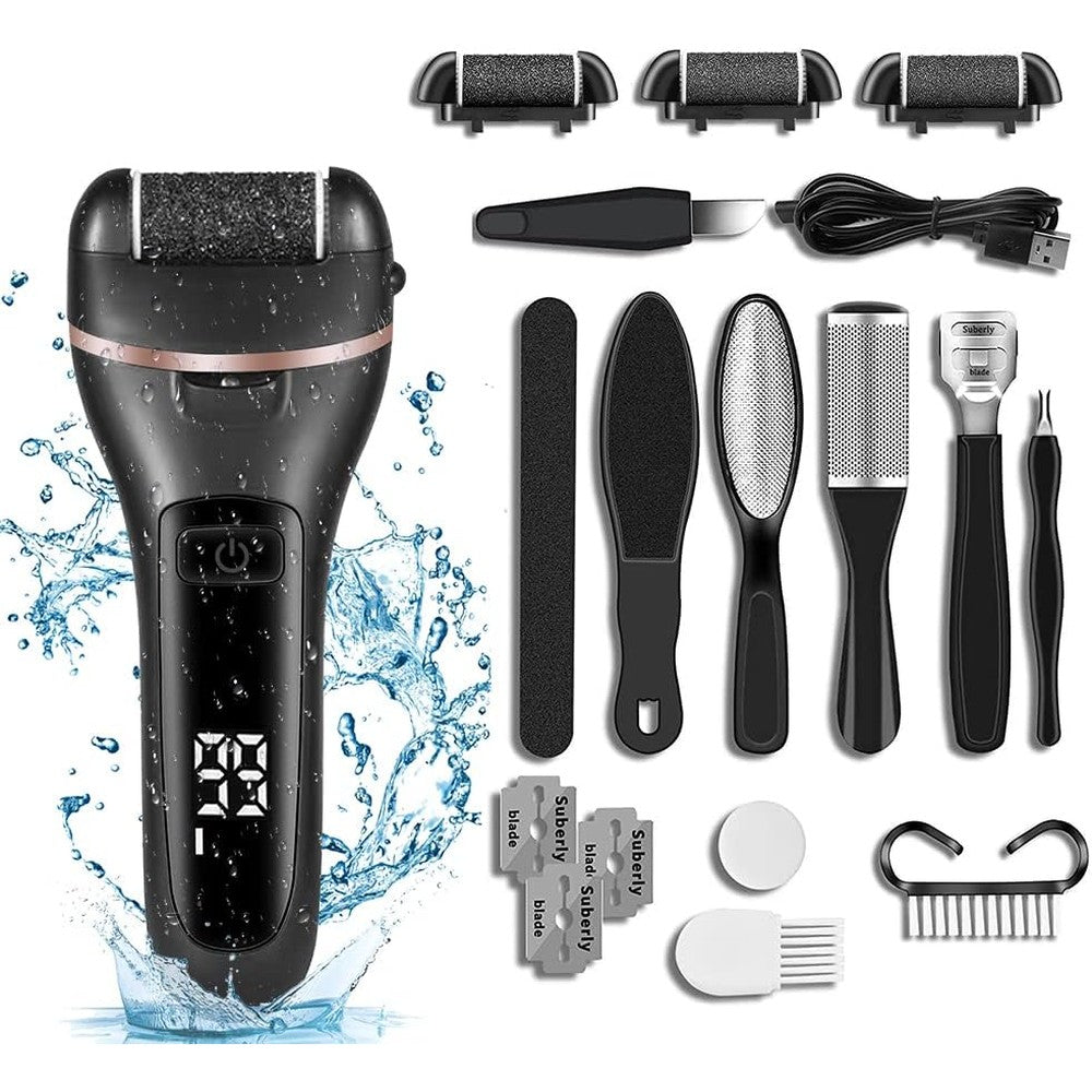 Generic electric callus remover front view with LED display