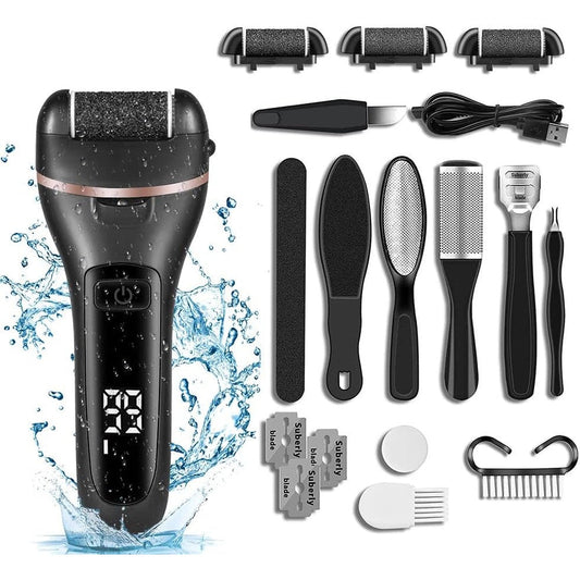 Generic electric callus remover front view with LED display
