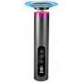 VOOYVEX electric foot callus remover front view showing the sleek black finish and digital LED speed indicator screen