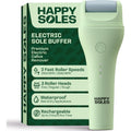 HAPPY SOLES Electric Sole Buffer front view showing the sleek rechargeable handle design.