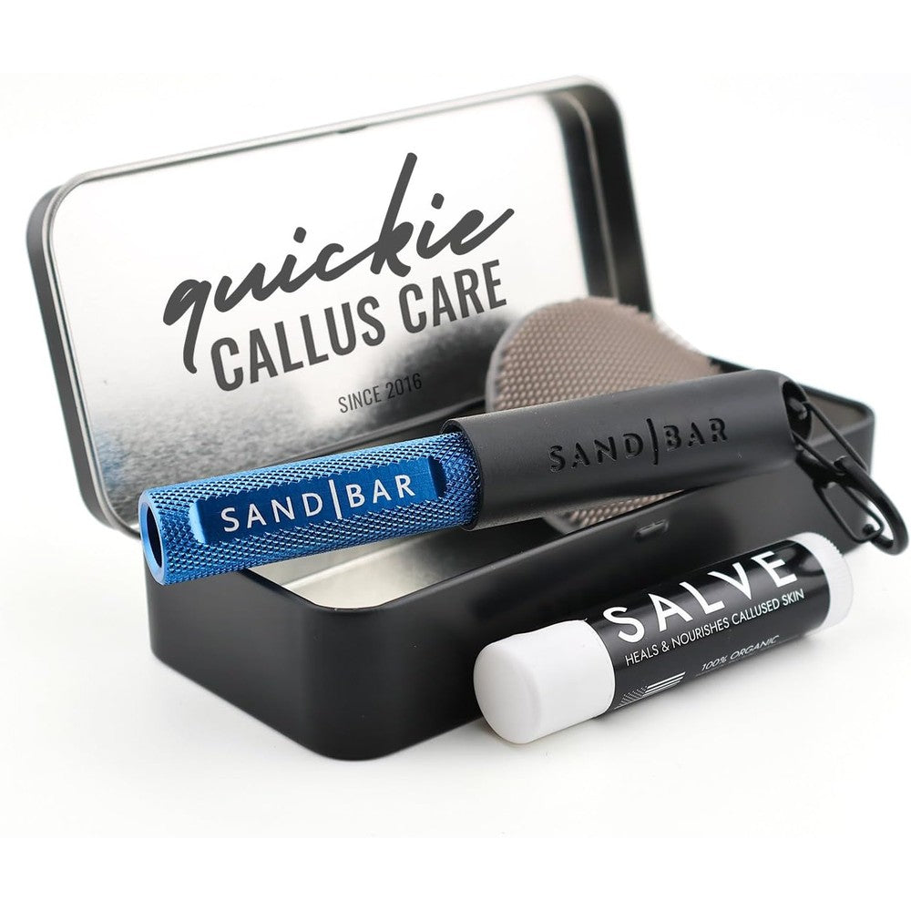SandBar Quickie Callus Remover Kit Admiral Blue front view athletic handcare