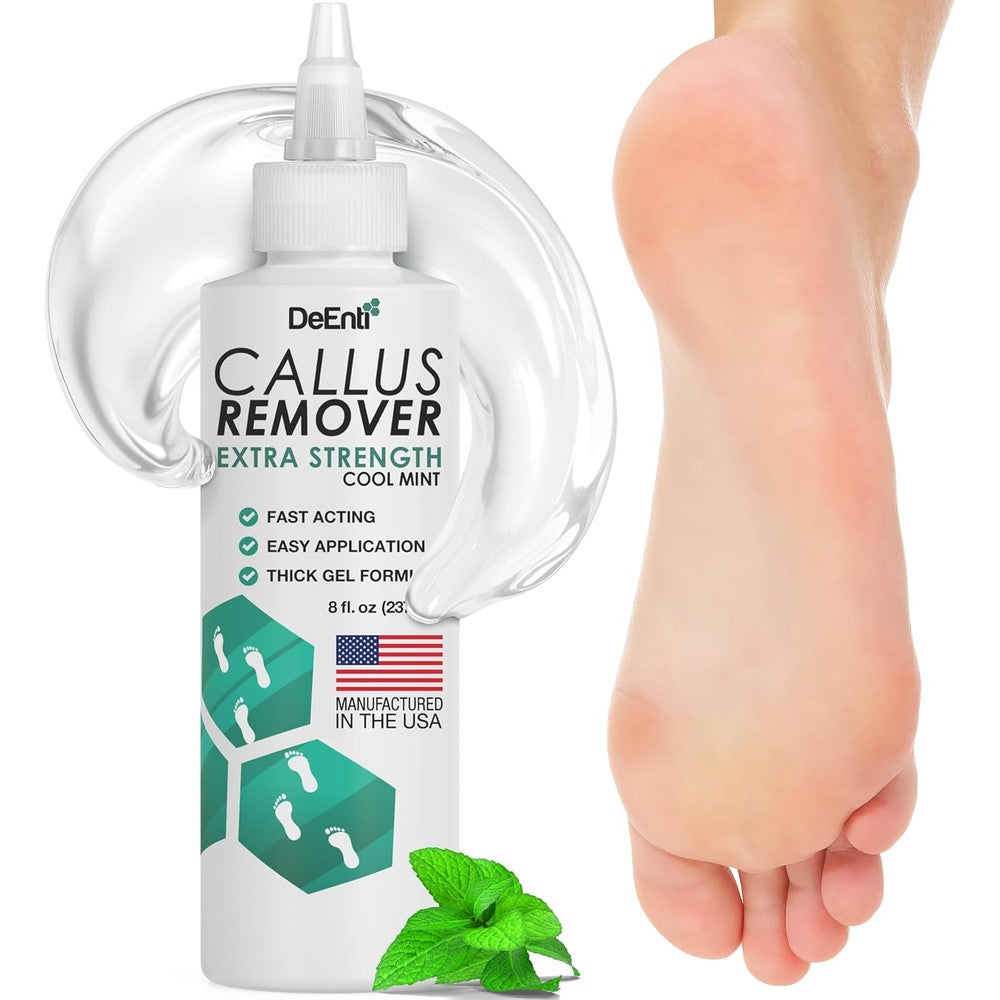 DeEnti Callus Remover Gel 8 Ounce front view for professional pedicure.