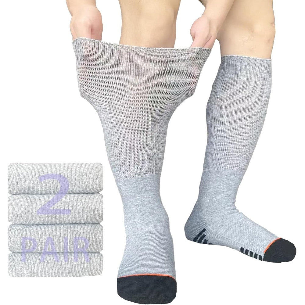 Ioryzek Diabetic Socks front view showing extra wide non-binding cuff