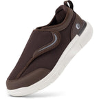 FitVille StepEZ Diabetic Shoes for Men front view brown wide width sneakers