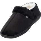 Silverts Men's Memory Foam Slippers front view showing adjustable strap closure.