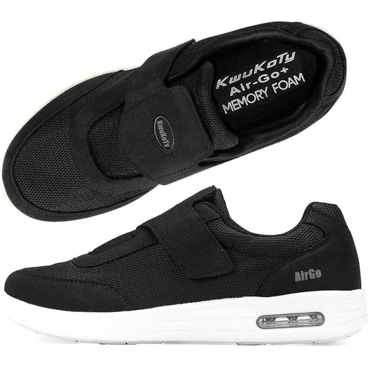 KWUKOTY Women's Wide Diabetic Shoes front view showing adjustable straps.
