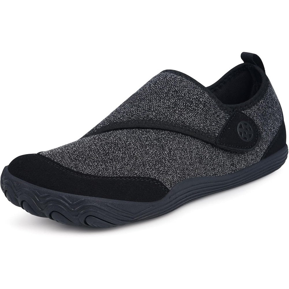 Sisttke Barefoot Diabetic Slippers front view showing wide toe box and mesh upper.