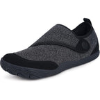 Sisttke Barefoot Diabetic Slippers front view showing wide toe box and mesh upper.