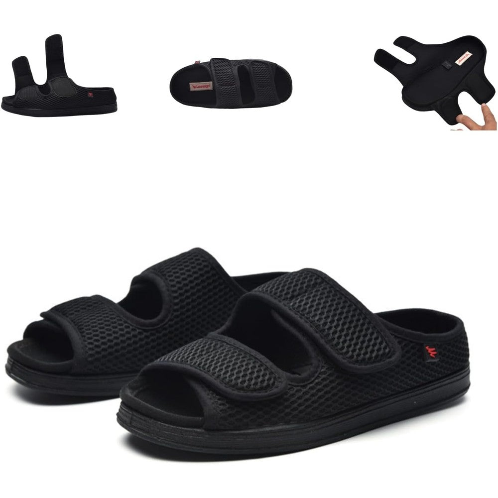 KUMUROETA extra wide diabetic shoes front view adjustable straps