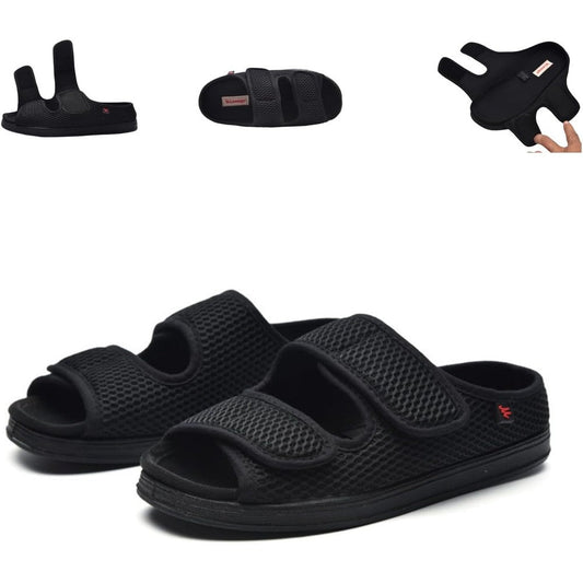 KUMUROETA extra wide diabetic shoes front view adjustable straps