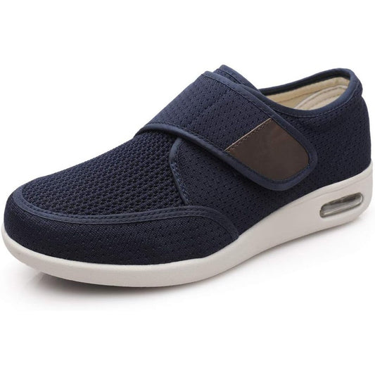 ZUMEIJIA Men's Diabetic Elderly Shoes front view adjustable walking footwear.