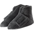Silverts Diabetic Bootie Slippers front view showing adjustable easy-touch closure.