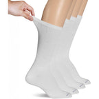 Dr. Scholl's Women's Diabetes and Circulator Socks front view white crew pack