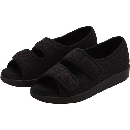 Silverts Women's Diabetic Sandals front view showing extra wide adjustable straps.