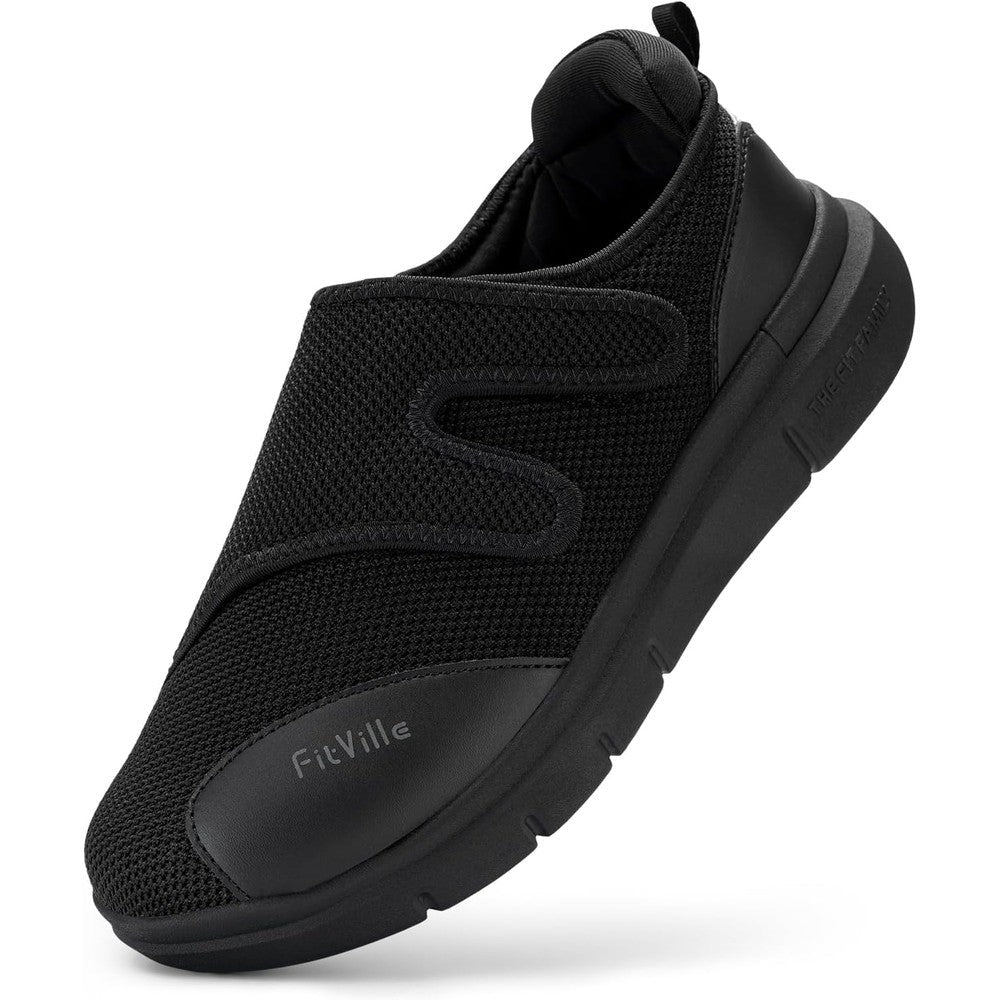 FitVille Diabetic Shoes for Men front view extra wide walking sneakers