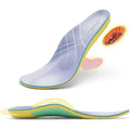 OrthoComfoot Flat Feet Insoles purple variant front view for orthotic support.