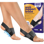 Axel USA Foot Arch Support Brace front view showing black compression sleeve.