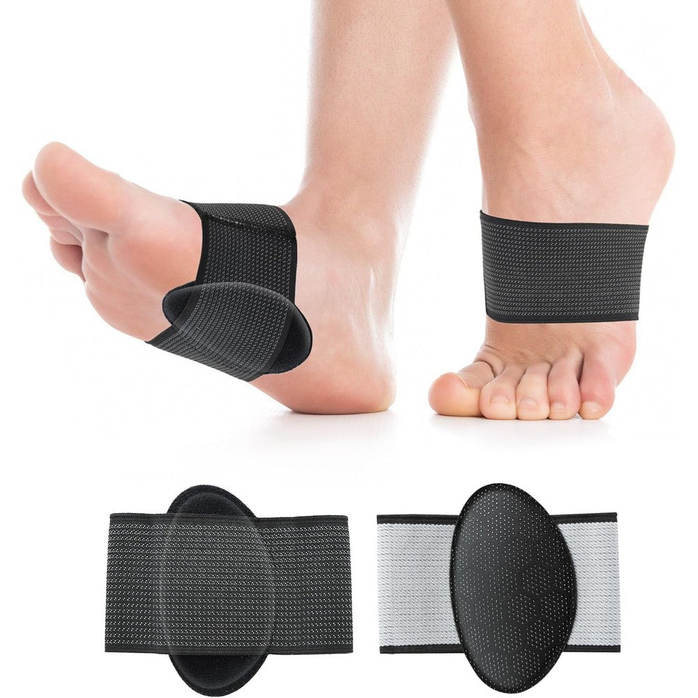 HiRui Arch Support Cushions front view showing silicone pad for plantar fasciitis relief.