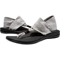 LLSOARSS Women's Plantar Fasciitis Yoga Sling Sandal front view showing grey knit straps.