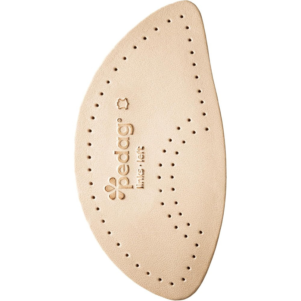 Pedag 165 Balance leather arch support inserts front view for flat feet relief.