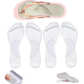 Generic Gel Arch Support Cushion Insoles front view in clear silicone.