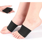 Geyoga Compression Foot Arch Support Sleeves 2 Pairs in black showing front view for plantar fasciitis relief.