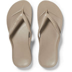Archies Arch Support Flip Flops front view showing orthotic arch profile.