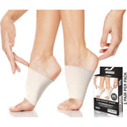 Physix Gear Sport Arch Support Bands front view beige compression sleeves.