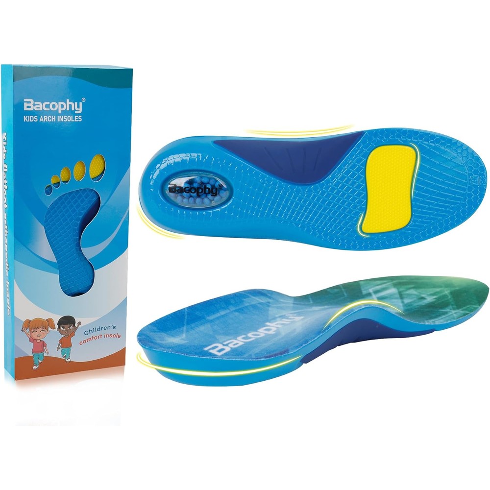 Thearches Kids Arch Support Insoles front view orthotic shoe inserts for children.